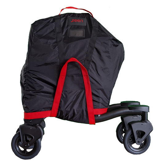 Zeen wrapped in Travel Cover seen from side
